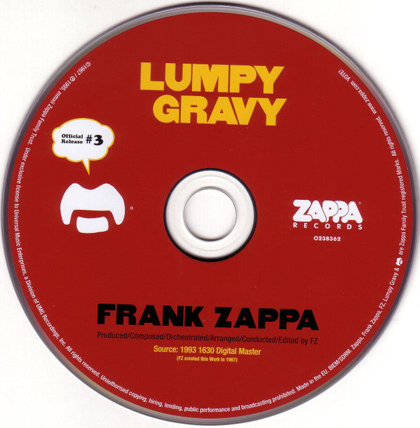 Frank Zappa : Lumpy Gravy (CD, Album, RE, RM, EDC)