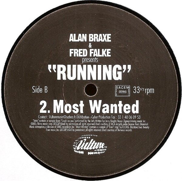 Alan Braxe &amp; Fred Falke : Running (12&quot;)