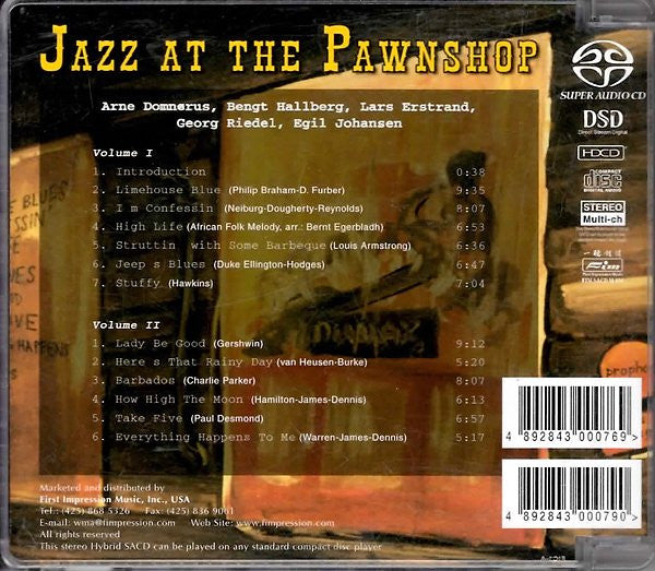 Arne Domnérus, Bengt Hallberg, Georg Riedel, Egil Johansen, Lars Erstrand : Jazz At The Pawnshop (2xSACD, Hybrid, Multichannel, Album, HDC)