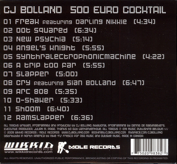 CJ Bolland : 500€ Cocktail (CD, Album)