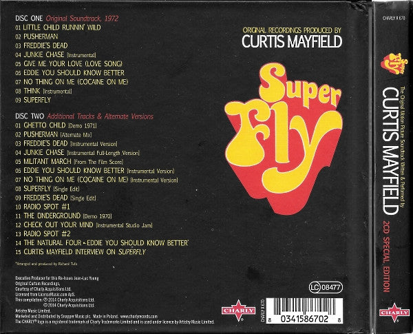 Curtis Mayfield : Superfly (2xCD, Album, RE, Del)