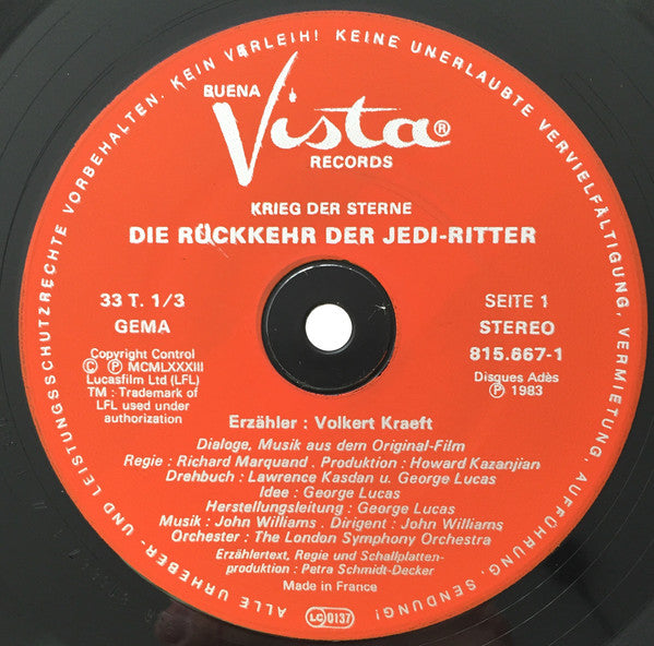 Various : Krieg Der Sterne = Star Wars - Die Rückkehr Der Jedi-Ritter (LP)