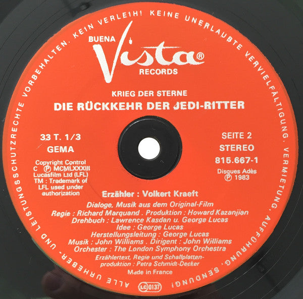 Various : Krieg Der Sterne = Star Wars - Die Rückkehr Der Jedi-Ritter (LP)