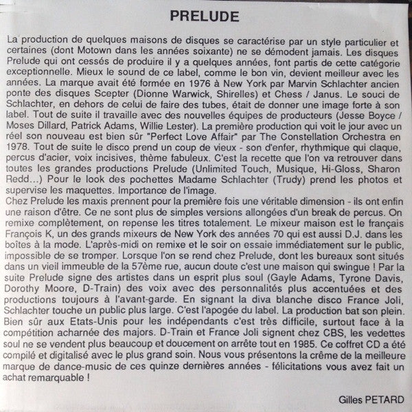 Various : The History Of Prelude Records (3xCD, Comp, S/Edition)