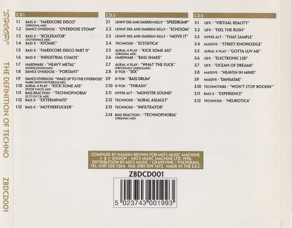 Various : Shoop! - The Definition Of Techno (3xCD, Comp)