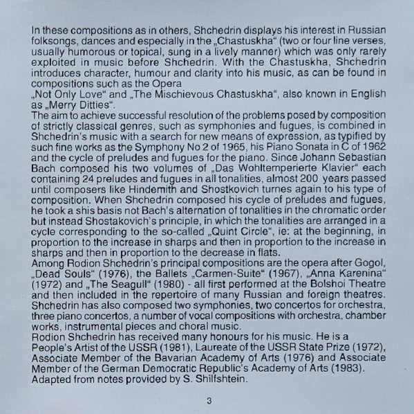 Bizet* / Schtschedrin* - Moscow Virtuosi Chamber Orchestra*, Vladimir Spivakov : Carmen - Suite (CD, Comp)