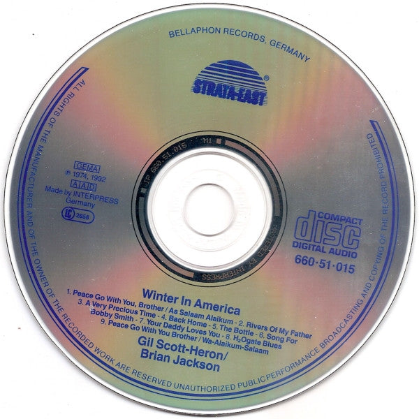 Gil Scott-Heron &amp; Brian Jackson : Winter In America (CD, Album, RE)