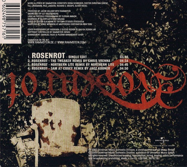 Rammstein : Rosenrot (CD, Maxi, Dig)