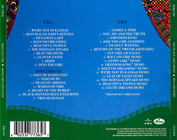 Big Country : No Place Like Home (2xCD, Album, RE, RM)