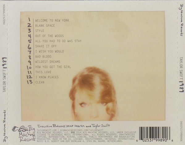 Taylor Swift : 1989 (CD, Album, Sli)