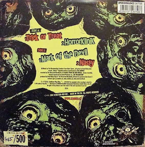 Bloodsucking Zombies From Outer Space : Trick Or Treat (7", EP, Ltd, Num, Yel)
