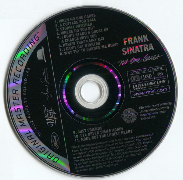Frank Sinatra : No One Cares (SACD, Hybrid, Album, Ltd, Num, RE, Dig)