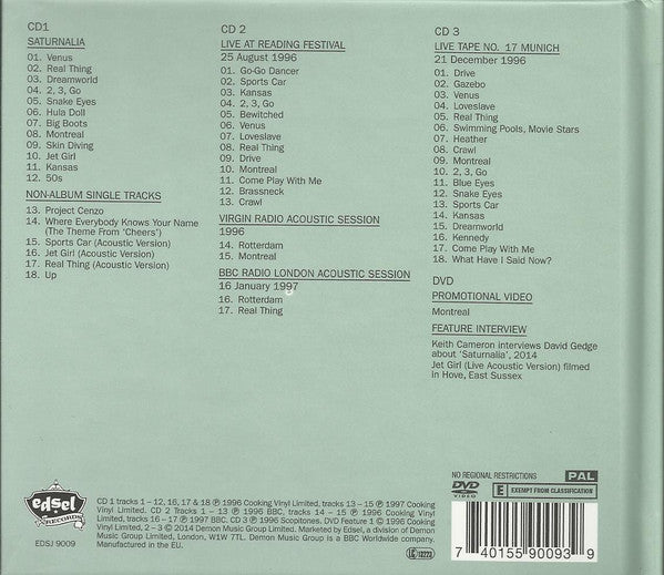 The Wedding Present : Saturnalia (3xCD, Album, RE, RM + DVD-V, PAL + Exp)