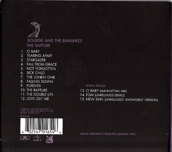 Siouxsie &amp; The Banshees : The Rapture (CD, Album, RE, RM, Dig)