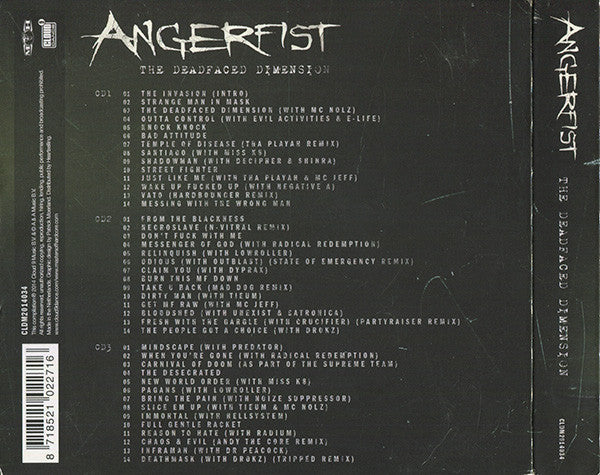 Angerfist : The Deadfaced Dimension (3xCD, Album)