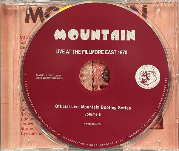 Mountain : Fillmore East, New York 28 December 1970 (CD, Album)