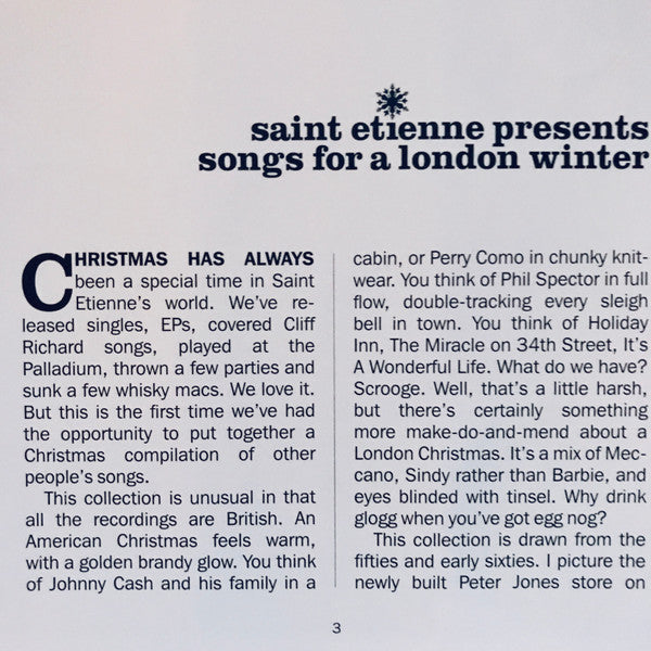 Saint Etienne : Songs For A London Winter (CD, Comp)