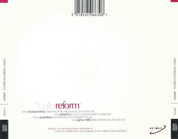 The Higher Intelligence Agency : Reform (CD, EP)