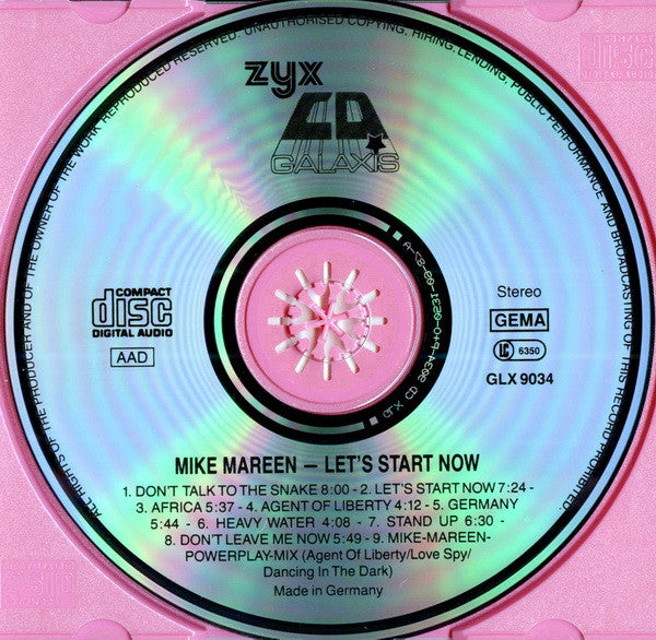 Mike Mareen : Let&#39;s Start Now (CD, Album)