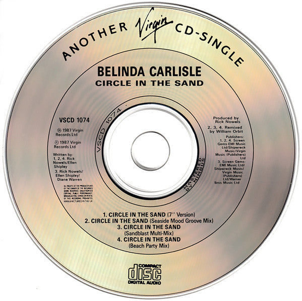 Belinda Carlisle : Circle In The Sand (CD, Single)