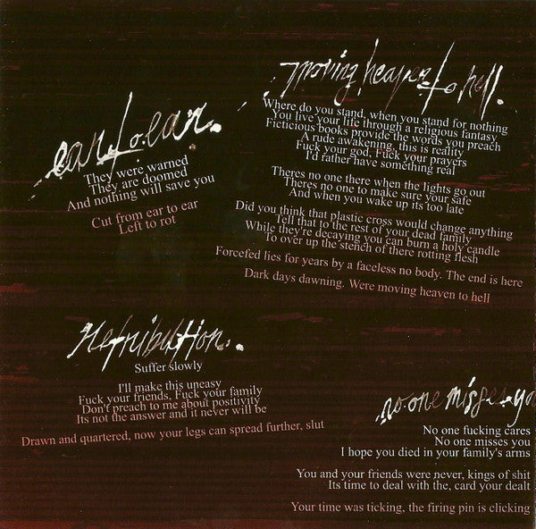 Years Spent Cold : Moving Heaven To Hell (CD, Album)