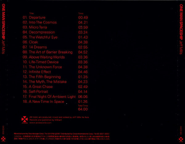 Jeff Mills : One Man Spaceship (CD, Album, P/Mixed)