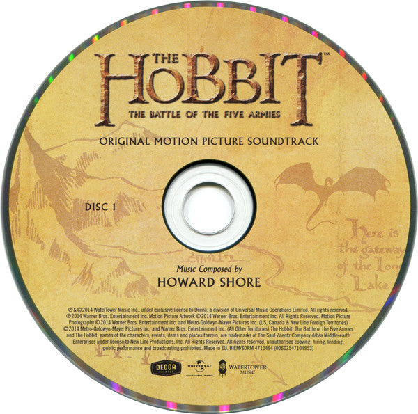 Howard Shore : The Hobbit: The Battle Of The Five Armies (Original Motion Picture Soundtrack) (2xCD, Album, S/Edition, Dig)