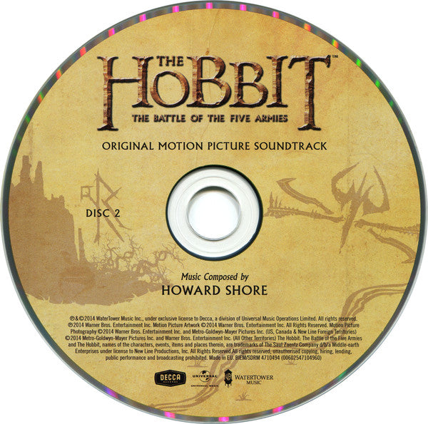 Howard Shore : The Hobbit: The Battle Of The Five Armies (Original Motion Picture Soundtrack) (2xCD, Album, S/Edition, Dig)