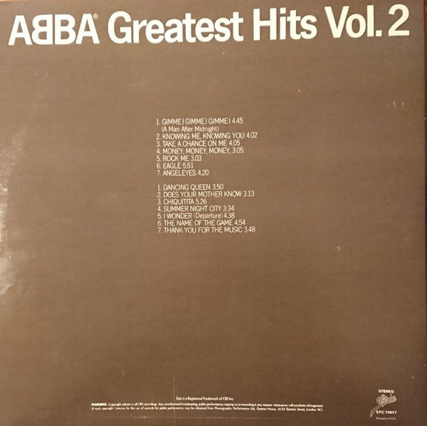 ABBA : Greatest Hits Vol. 2 (LP, Album, Comp, U.S)