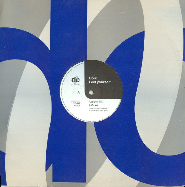 Opik : Feel Yourself (12", Promo)