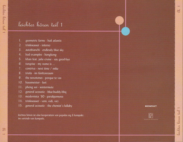 Various : Leichtes Hören Teil 1 (CD, Comp)
