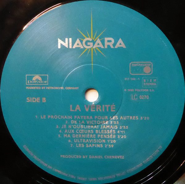 Niagara (2) : La Vérité (LP, Album)