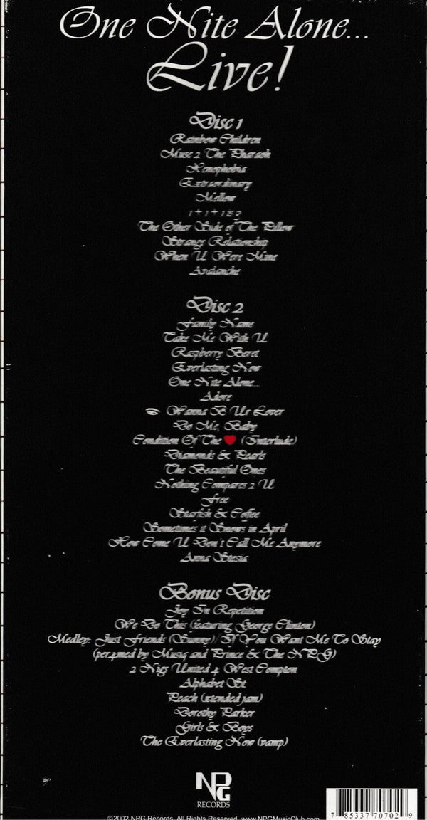 Prince &amp; The New Power Generation : One Nite Alone... Live! (Box + 2xCD + CD)
