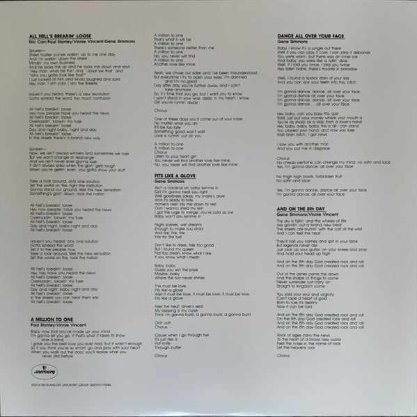 Kiss : Lick It Up (LP, Album, RE, 180)