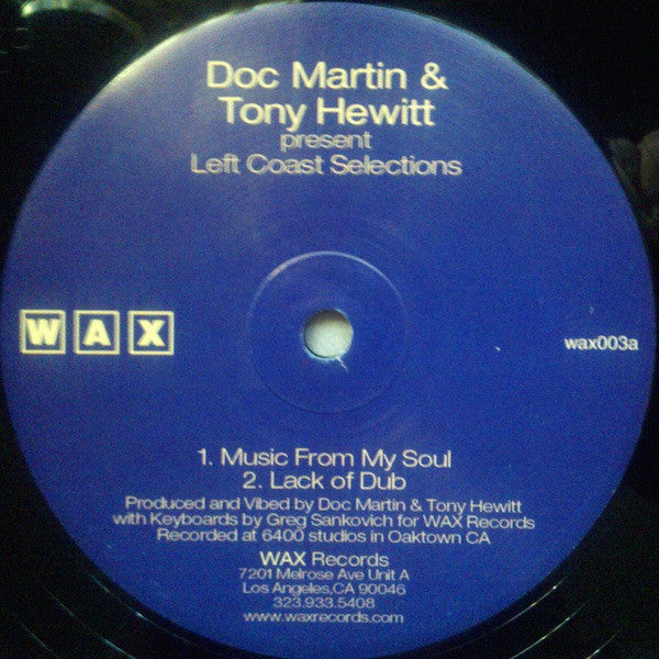 Doc Martin &amp; Tony Hewitt : Left Coast Selections (12&quot;)