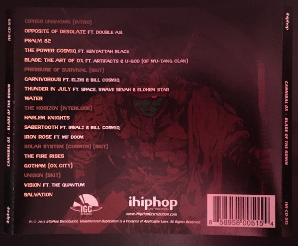 Cannibal Ox : Blade Of The Ronin (CD, Album)