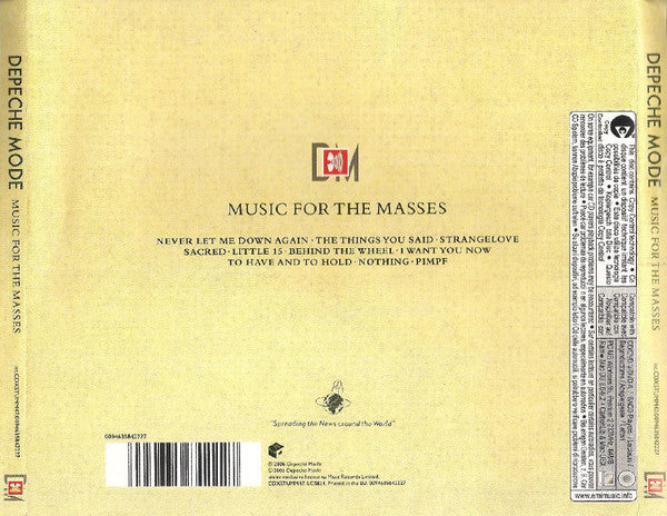 Depeche Mode : Music For The Masses (CD, Album, Copy Prot., RE, RM)