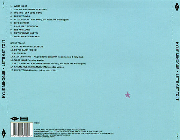 Kylie Minogue : Let's Get To It (CD, Album, RE, RM, Col)
