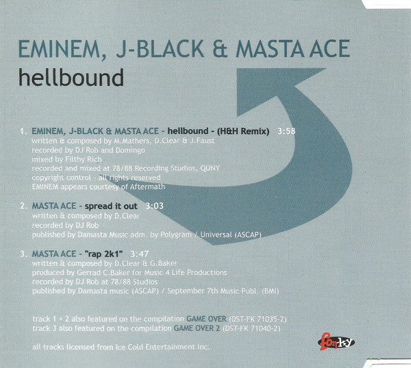 Eminem, J. Black &amp; Masta Ace : Hellbound (CD, Maxi)