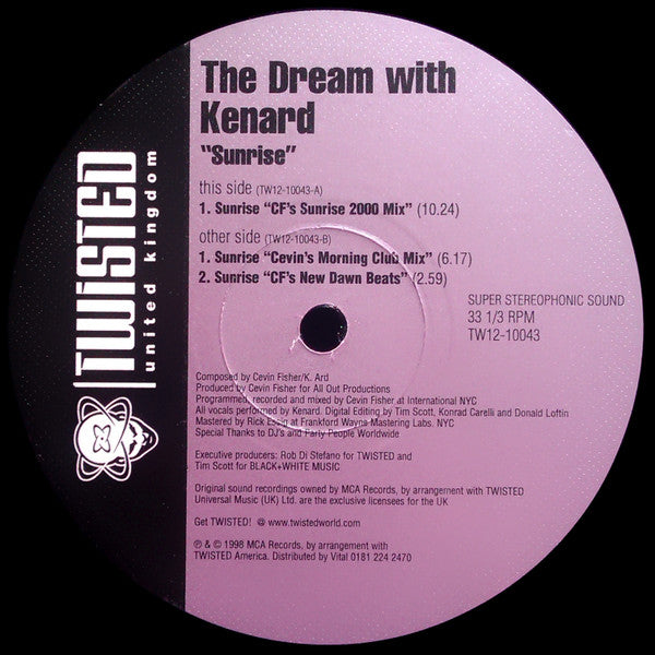 The Dream (15) With Kenard : Sunrise (12&quot;)