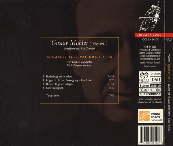 Mahler*, Budapest Festival Orchestra, Iván Fischer*, Miah Persson : Symphony No. 4 (SACD, Hybrid, Multichannel, Album)