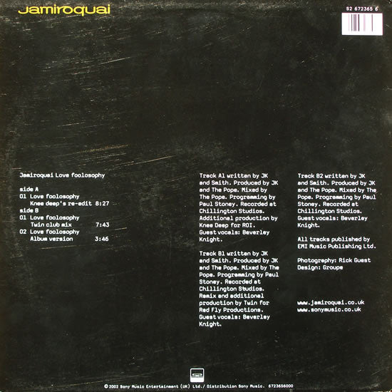 Jamiroquai : Love Foolosophy (12", Single)