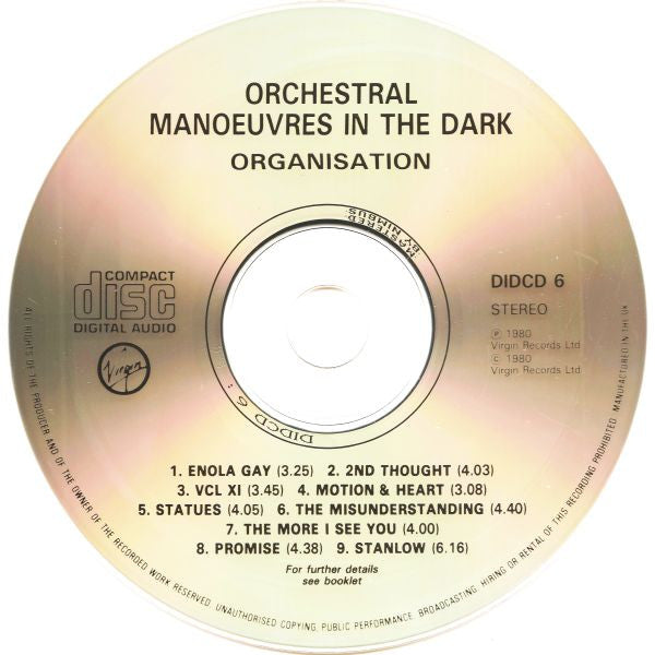 Orchestral Manoeuvres In The Dark : Organisation (CD, Album, RE)