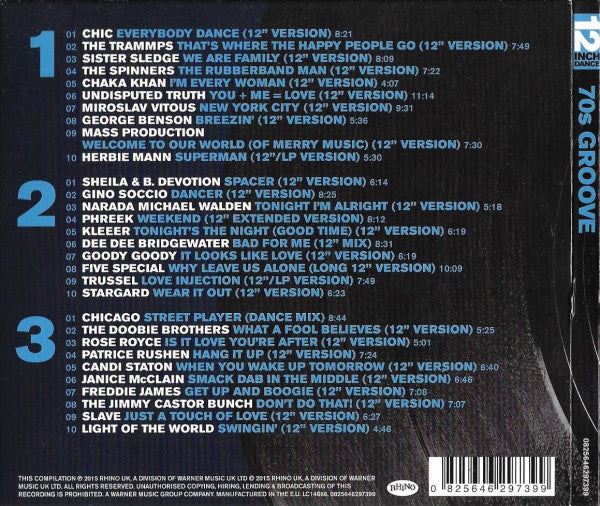 Various : 12 Inch Dance 70s Groove (3xCD, Comp)