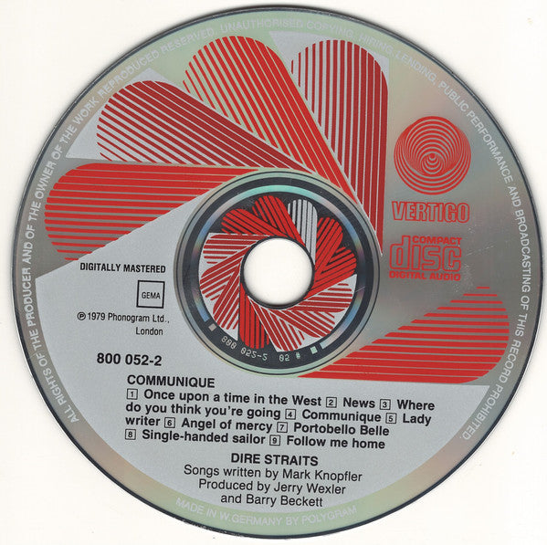 Dire Straits : Communiqué (CD, Album, RE, Red)