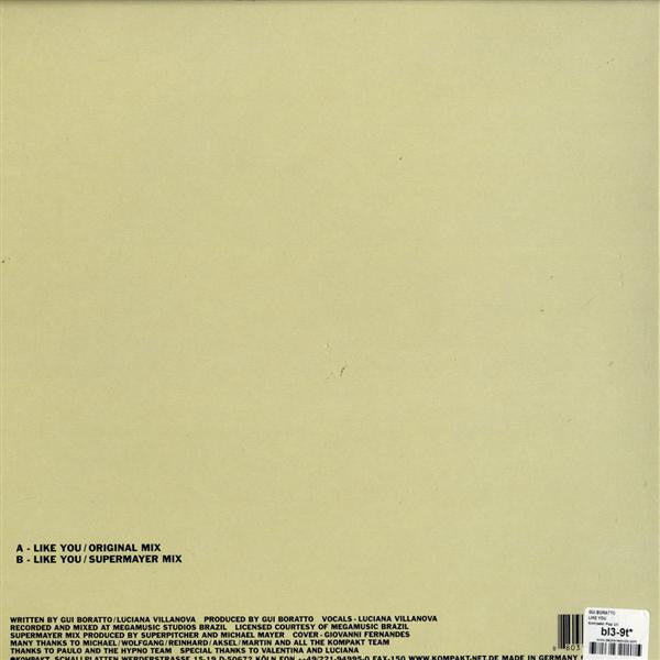 Gui Boratto : Like You (12&quot;)