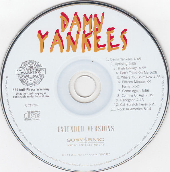 Damn Yankees : Extended Versions (CD, Album)