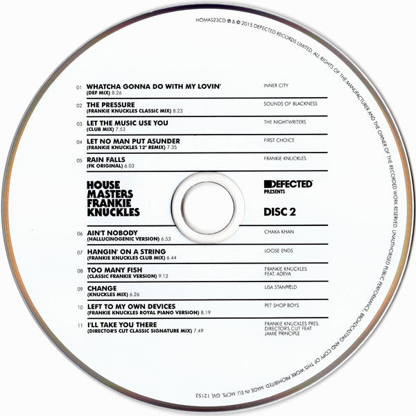 Frankie Knuckles : House Masters (2xCD, Comp)
