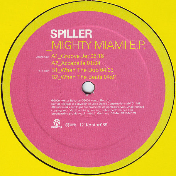 Spiller : _Mighty Miami E.P. (12&quot;, EP)