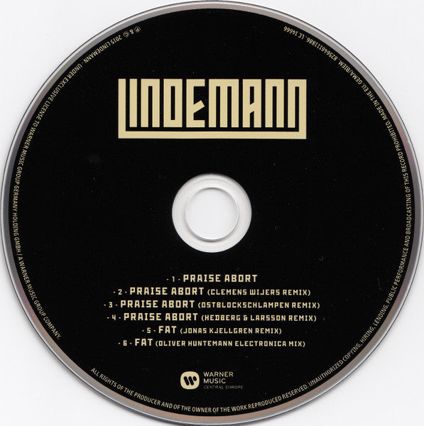 Lindemann : Praise Abort (CD, Single)